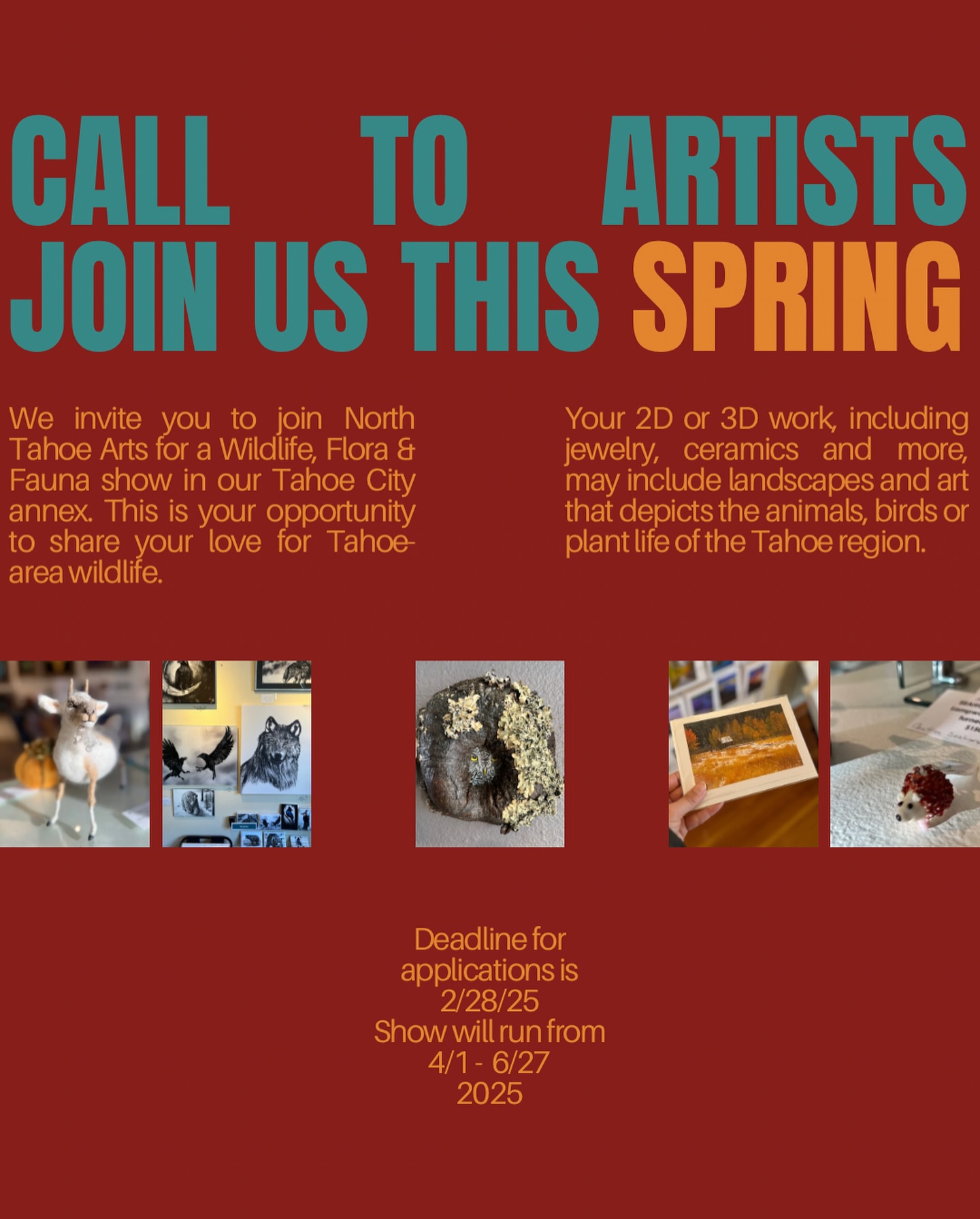Call to Artists Poster Wildlife Exhibition