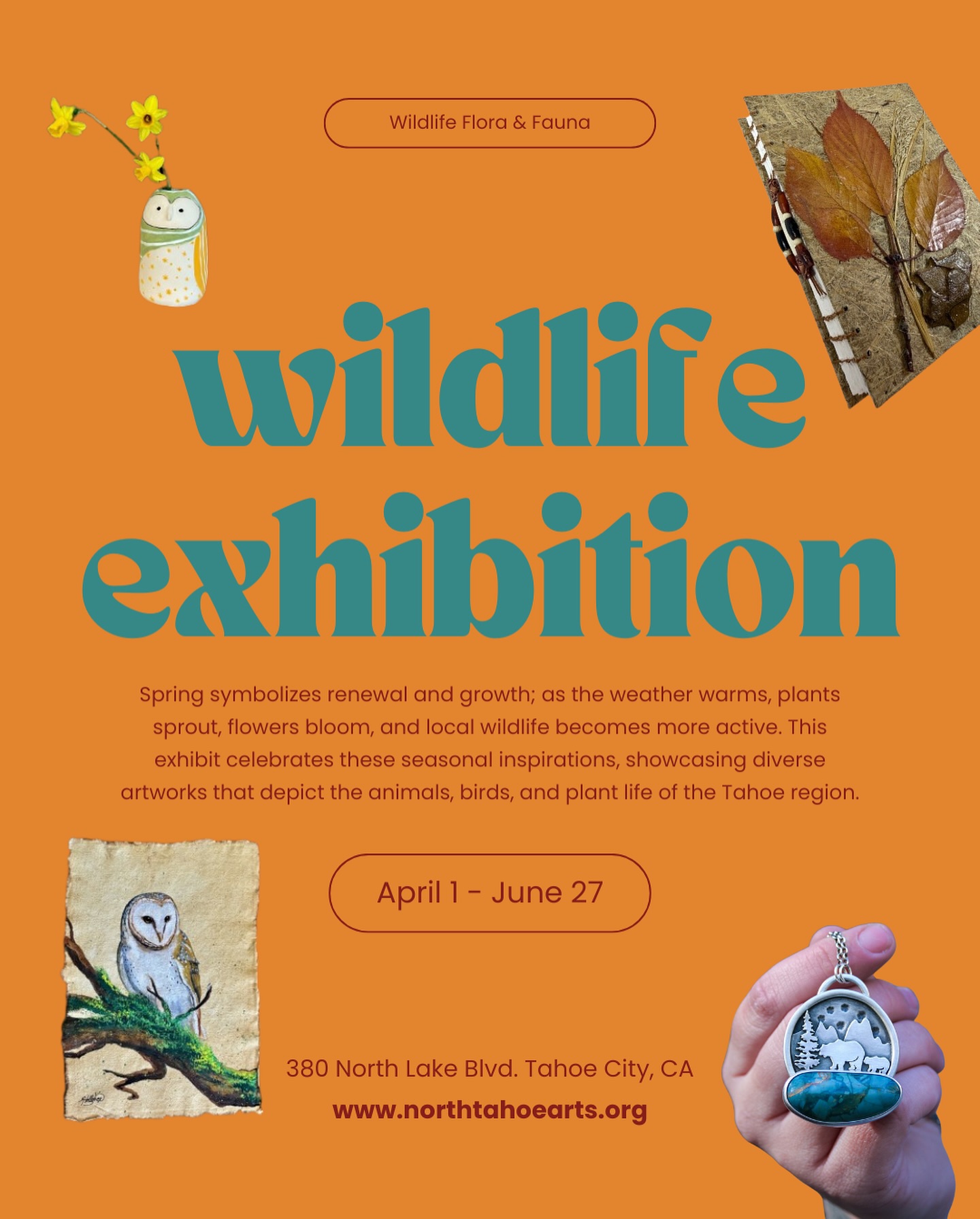 North Tahoe Arts Wildlife Exhibition Poster