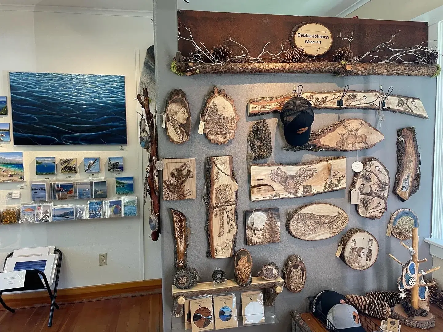 Tahoe City gallery view of artwork by Debbie Johnson and other artists