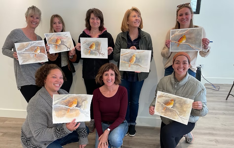Workshop participants at North Tahoe Arts