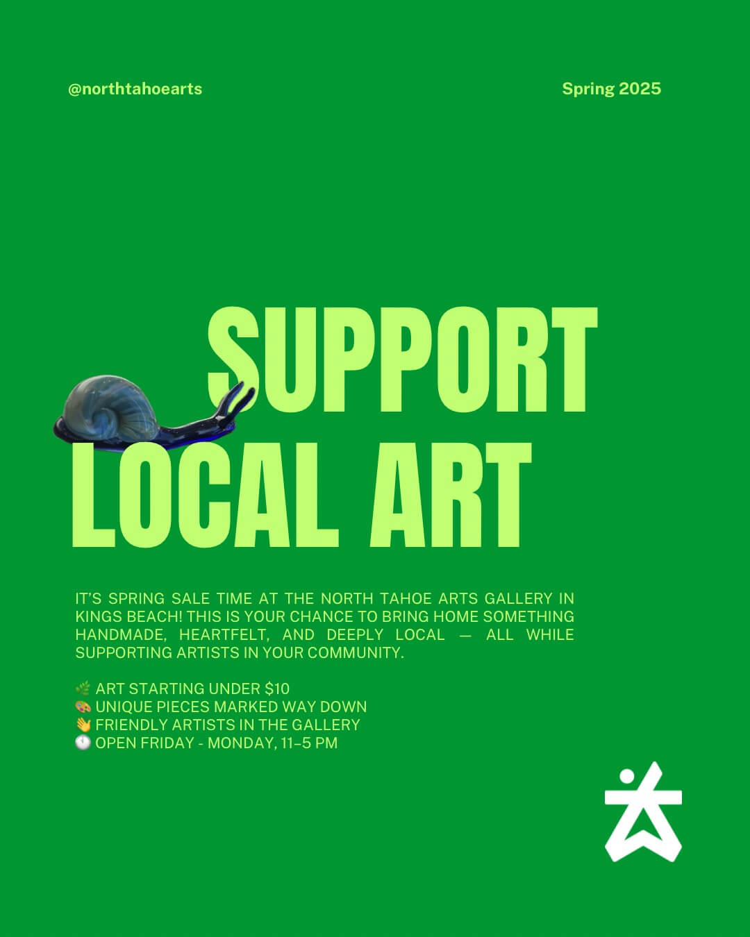 North Tahoe Arts spring clean event poster